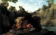 George Stubbs Lion Devouring a Horse oil painting reproduction